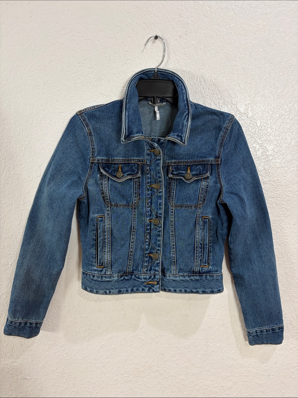Free People,Size XS,Classic Blue Denim Jacket - Women's Jean Coat